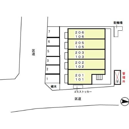 サンモール・Ｋの区画図