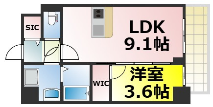 【間取り】 | S-RESIDENCE阿波座chiaro 仲介手数料無料