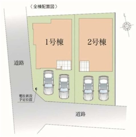 【横浜市瀬谷区宮沢2丁目14-8全2棟新築戸建て】★仲介手数料無料★（南瀬谷小学校・南瀬谷中学校）の区画図