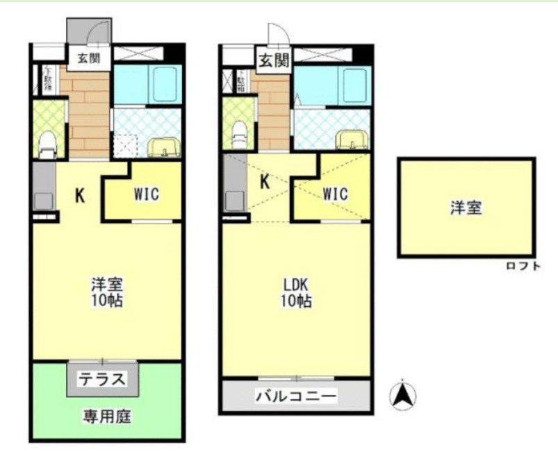 一宮市　サニーコートの間取り
