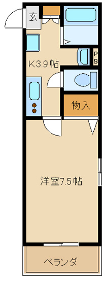 【間取り】 | コートヴィレッジ宮前平 | 1K