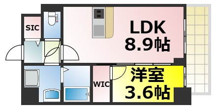 【間取り】 | S-RESIDENCE阿波座chiaro 仲介手数料無料