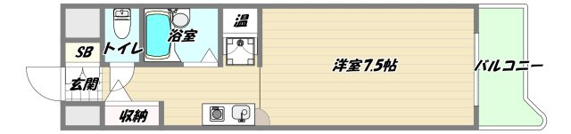 大阪市東淀川区東中島１丁目の賃貸マンションの間取り