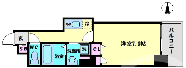 エスライズ天満橋の間取り|エスライズ天満橋　間取り
