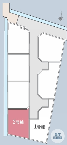 【仲介手数料０円】小田原市栢山　新築一戸建て　全2棟の区画図|【仲介手数料０円】小田原市栢山　新築一戸建て　全2棟