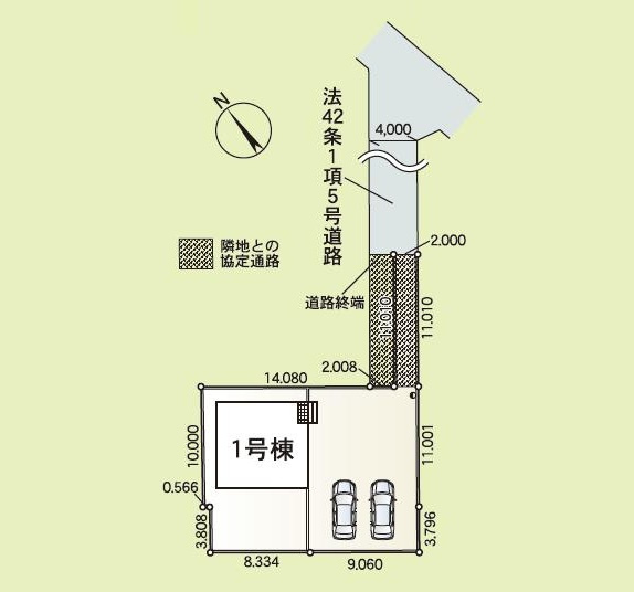 土浦市摩利山新田第4　新築戸建の区画図