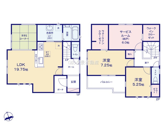 《仲介手数料無料》和光市下新倉４丁目22-75新築一戸建てファーストタウンの間取り