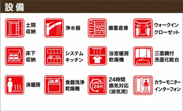昭島市田中町1丁目　新陸戸建全1棟のその他|暮らしの快適さを高める、充実の設備・仕様。毎日の家事をサポートし、快適で心地よい住空間を叶えます。