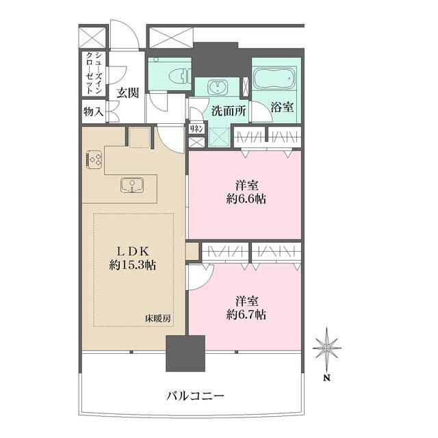 Ｍ．Ｍ．ＴＯＷＥＲＳ　ＦＯＲＥＳＩＳ‐Ｌの間取り