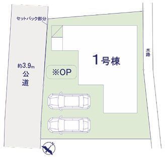 福岡市南区三宅2期　1号棟の区画図