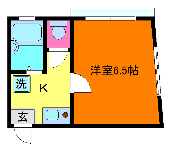 Kマンションムサシの間取り