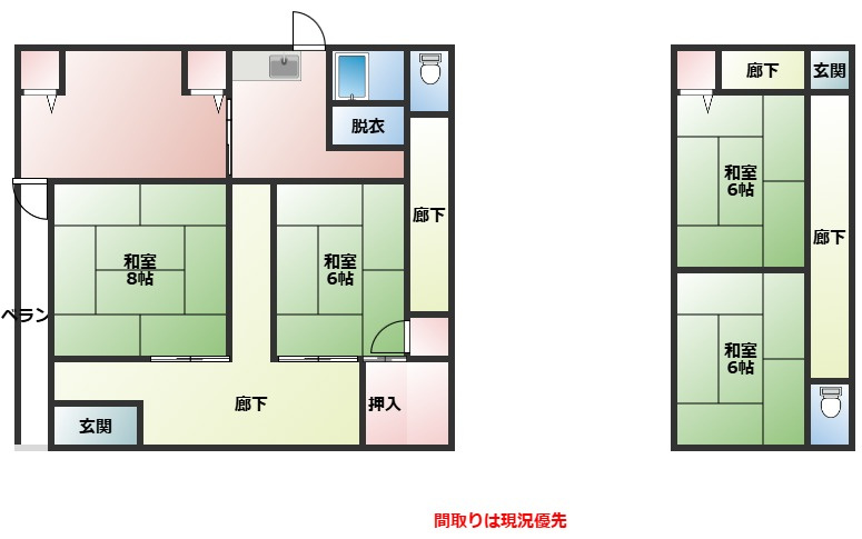 呼子殿ノ浦売家の間取り