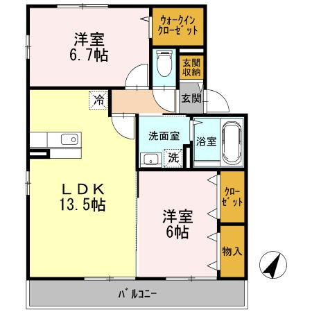 グランヴェール 壱番館の間取り