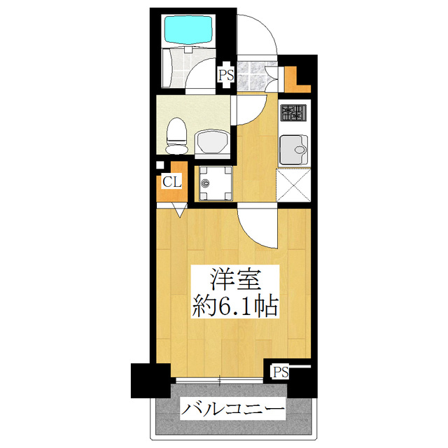 プラウドフラット王子神谷の間取り|東向きです