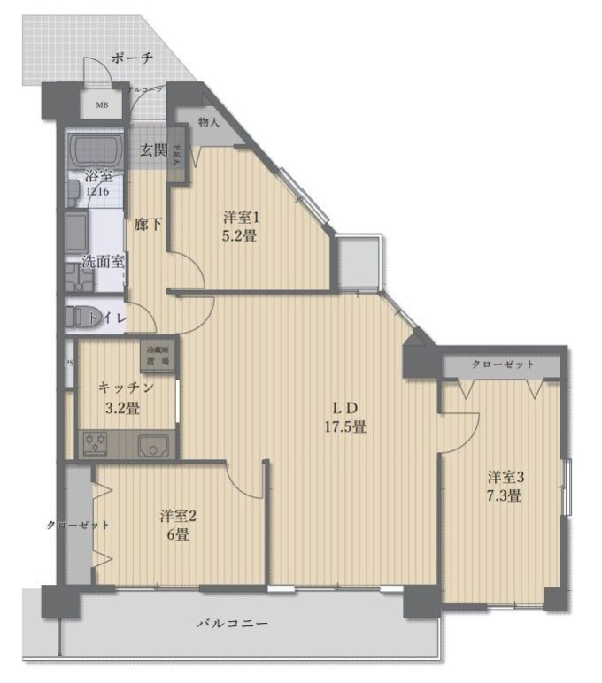 スプラウトマンション須惠の間取り|家族構成やライフスタイルに合わせやすい、魅力的な間取り☆