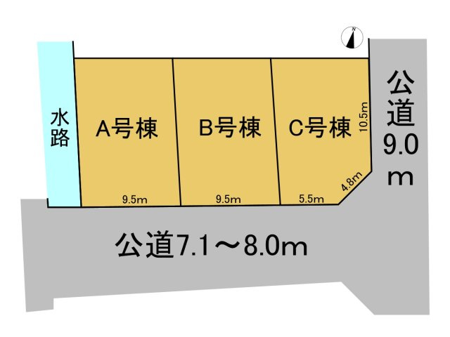 新築戸建　羽島郡岐南町八剣　全３区画分譲の区画図|■区画図
■YAMADA電機の　ヤマダ不動産　株式会社リライフ　
いつでもお問合わせ下さい。