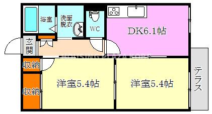 若木ハイツの間取り