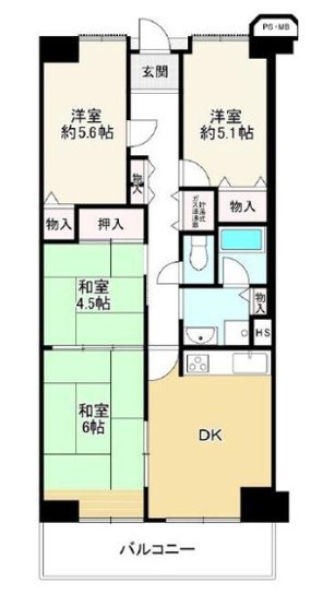 【間取り】 | ☆マンハイム加古川C棟