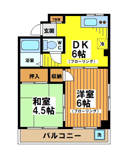 シャトレー富士の間取り