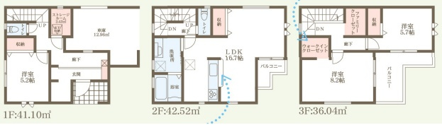 大阪市東淀川区大道南　新築一戸建ての間取り|5号地