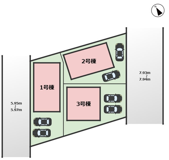 CRADLE GARDEN小牧市藤島第1｜名古屋市の戸建ならホームアップの区画図