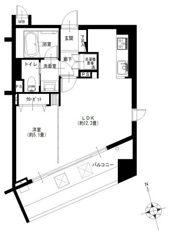 ラヴォーグ南青山の間取り|ラヴォーグ南青山：南向き角部屋！バス・トイレ別１ＬＤＫリノベーション物件はフラット３５利用可能！令和８年９月下旬完成予定となっております！