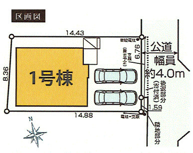 武蔵村山市大南5丁目　新築戸建全1棟の区画図