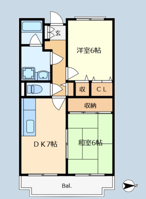 グランドール国立の間取り