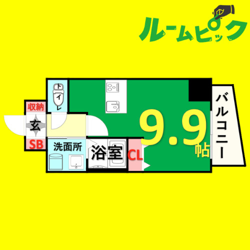 プレサンス上前津リラクシア　名古屋市賃貸　仲介手数料無料の間取り