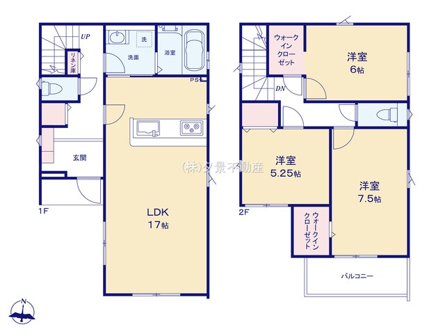 《仲介手数料無料》富士見市大字水子642-13新築一戸建てグラファーレの間取り