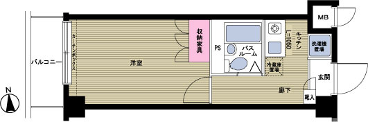 新品家具付きマンション下高井戸8(KaGood東京)の間取り|※間取りと異なる場合は現状を優先します。