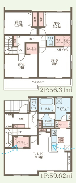 ●26(土)27(日)現地案内可能！　奈良市中山町西　第2期　新築一戸建ての間取り|1号地