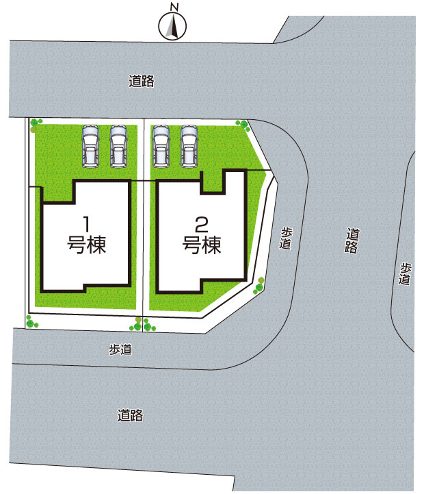 ●31(土)1(日)現地案内可能！　奈良市中山町西　第2期　新築一戸建ての区画図|全2区画