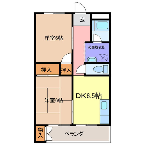 マンションキムラの間取り