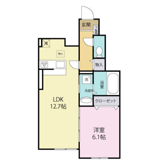 エルグランドパティオ参番館の間取り|１LDKの間取りです