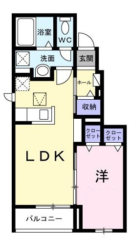 ＯＫＵＳＡＷＡ　ＣＯＵＲＴの間取り|間取りです。