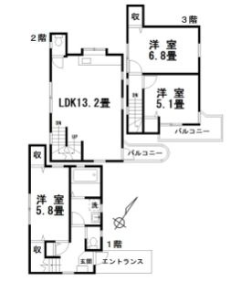 秋元貸家の間取り