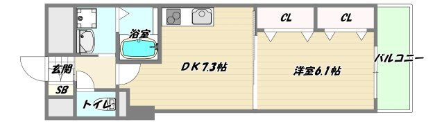 大阪市淀川区宮原１丁目の賃貸マンションの間取り