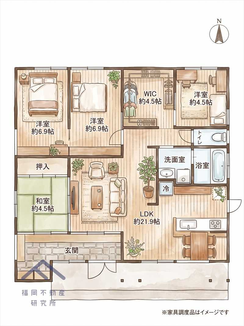 糟屋郡新宮町大字湊　戸建ての間取り