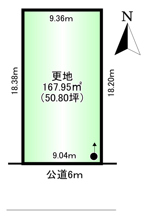 橿原市曽我町　の土地図|土地面積：167.95㎡