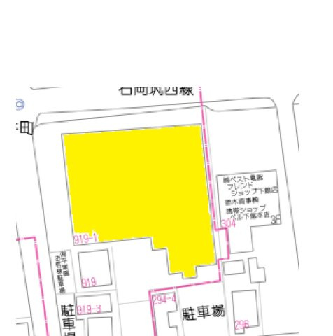 金井町店舗の区画図