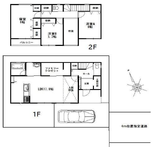 船橋市本中山3丁目の間取り