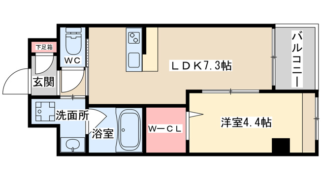【間取り】 | アミティエ扇町リアン