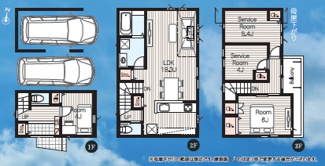 【間取り】 | 名古屋市千種区若水3丁目16-3【仲介手数料無料】新築一戸建て　2号棟