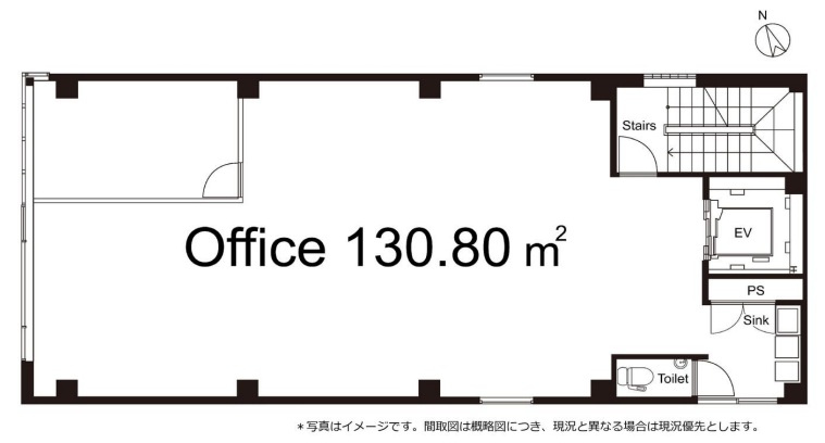 新聞印刷本社ビルの間取り