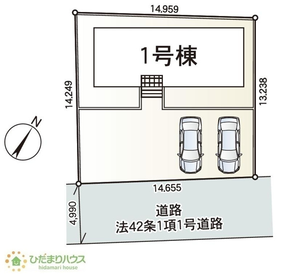 【区画図】 | 阿見町上長第1　新築戸建 | 並列駐車可能です♪