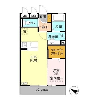 【間取り】 | カルチェ Ｂ