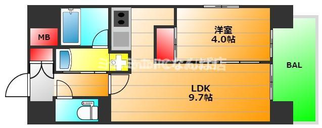 ラブニール西長堀パークフロントの間取り|現状有姿