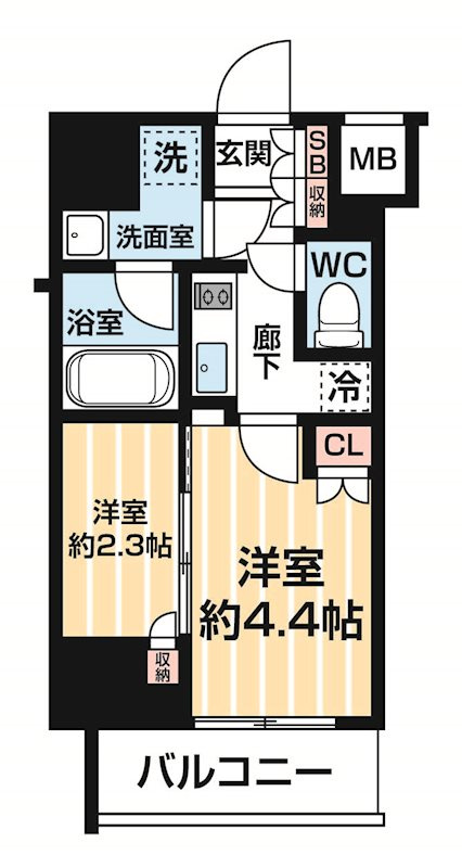 ARCOBALENO MINAMISENJU の間取り