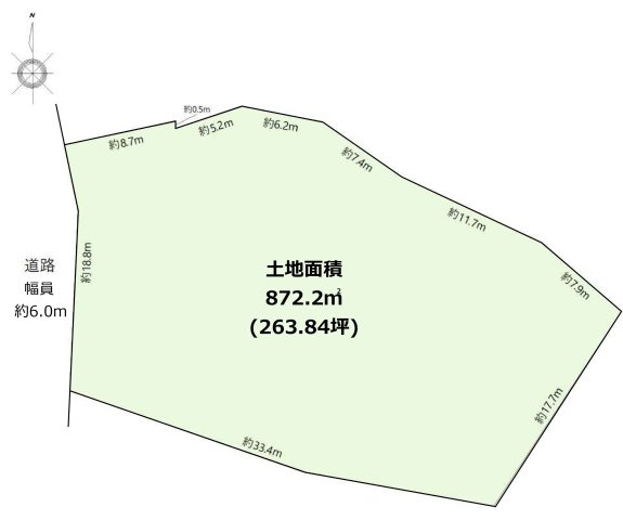 長久手市打越土地の土地図